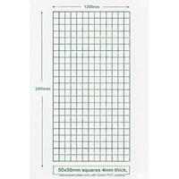 GREEN Weld Mesh Sheet 2.4m x1.2m (50 x50mm, 4mm)