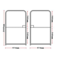 Chain wire 2m x 2m Double Gate  (each gate is 1MX2M)