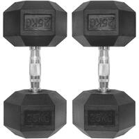 25KG HEX DUMBELL PAIR