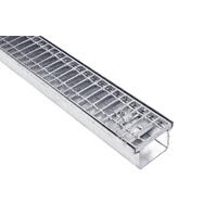 230mm Gal Steel Grates with Box channel- 1m long