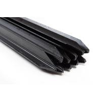 10 x Star Picket Black 1500 mm Long