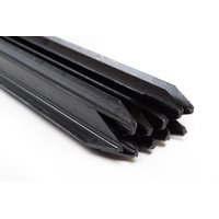 10 x Star Picket Black 300 mm Long